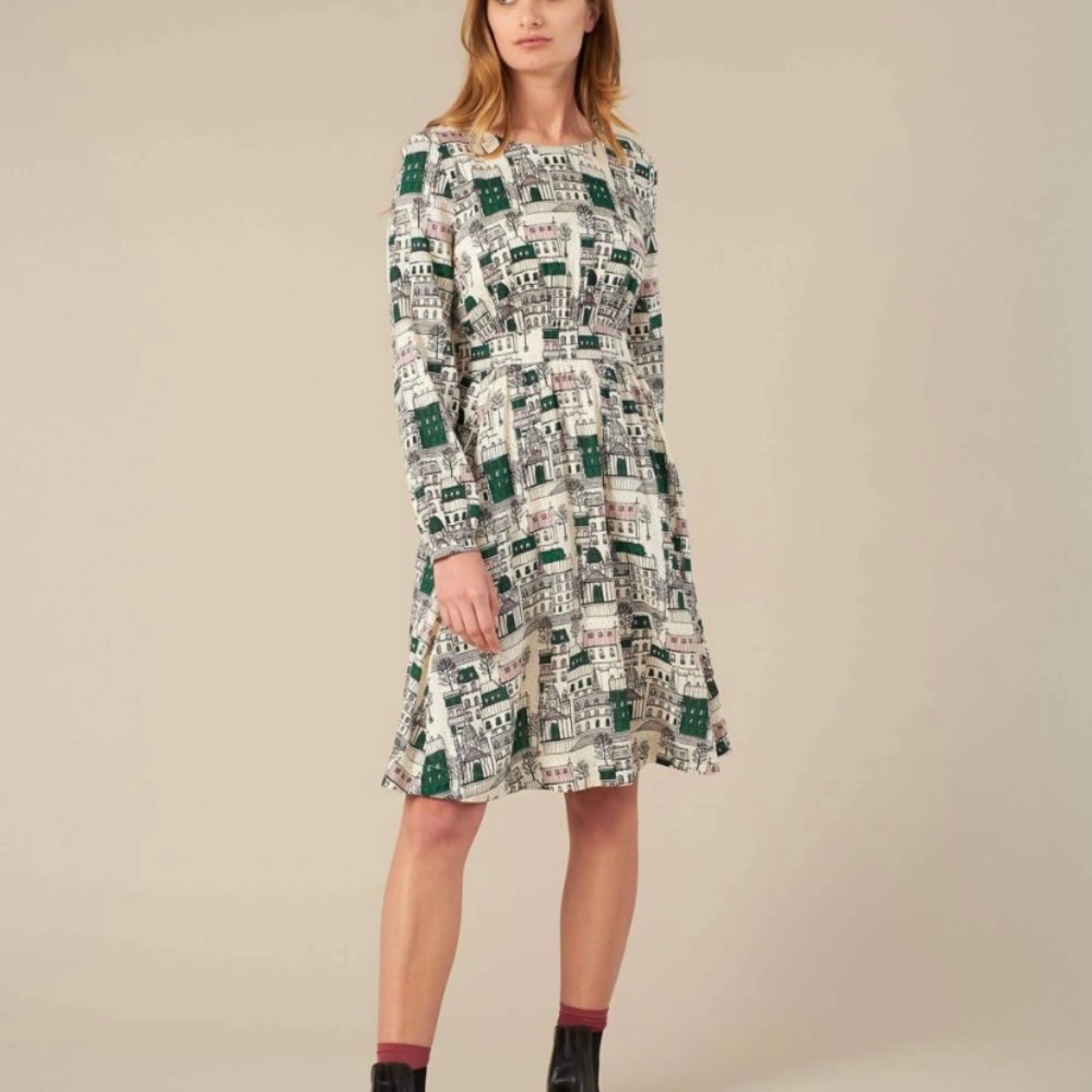 NWT ModCloth Emily and Fin Dress in Paris Streets!